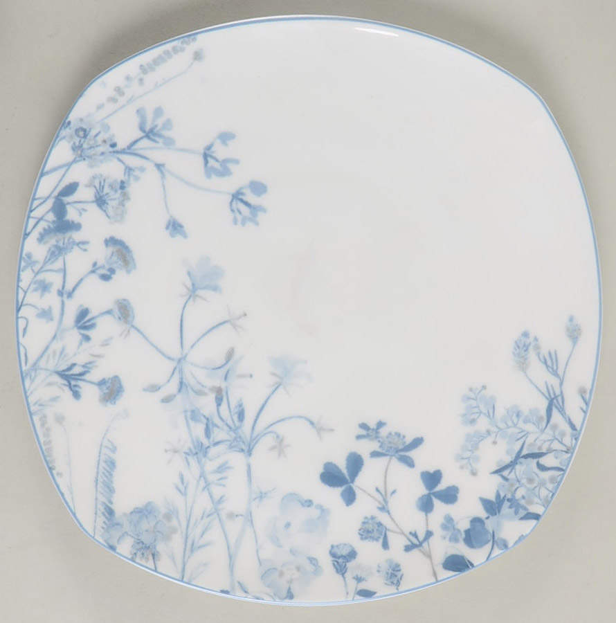 Wildflower Blue Square Salad Plate by Mikasa-1