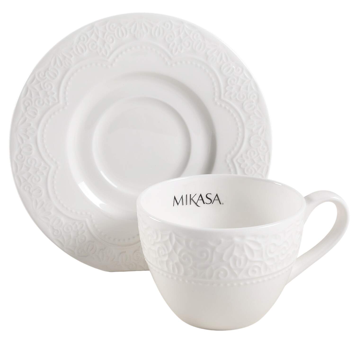 Abigail Flat Cup & Saucer Set by Mikasa-1