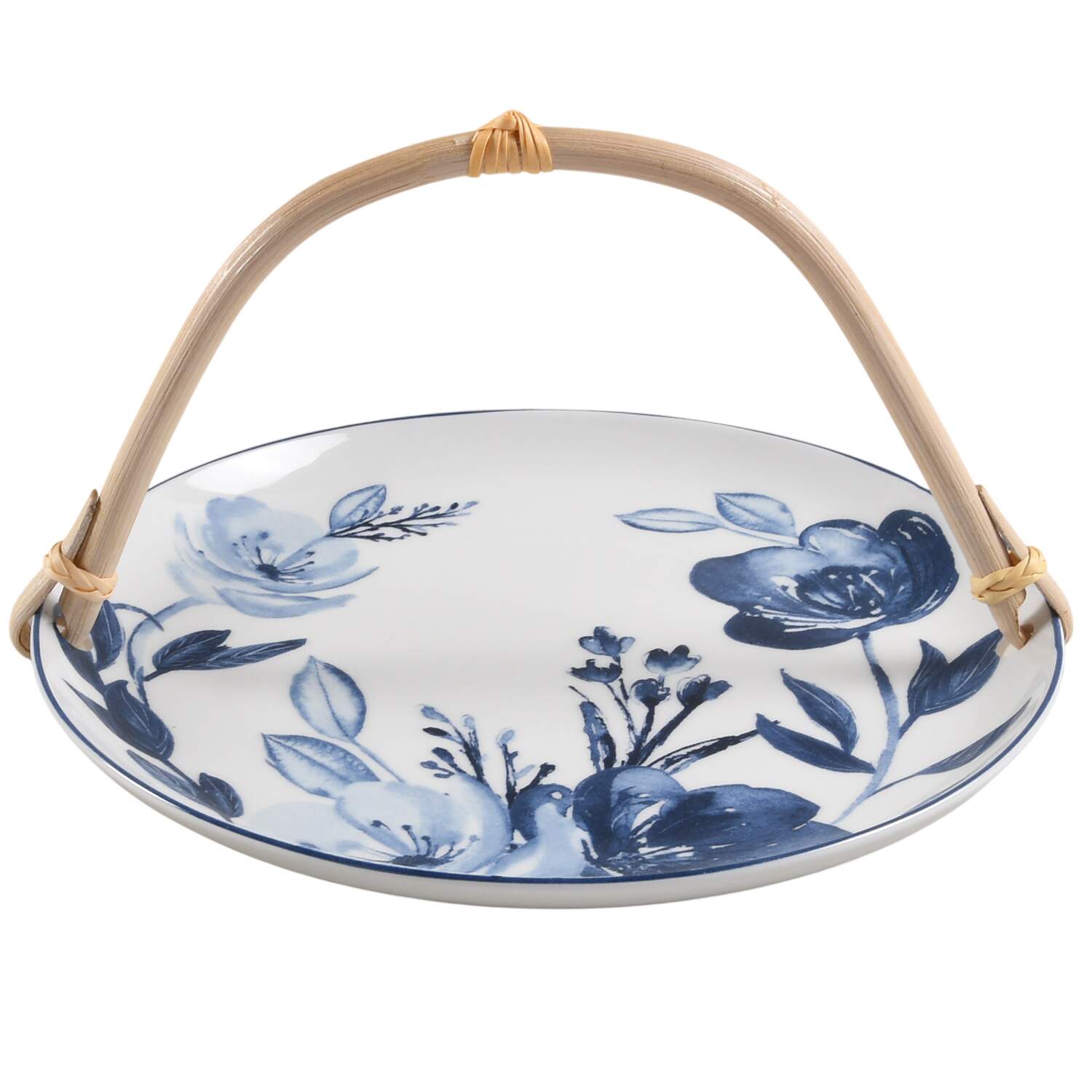 Darcy 5 3/8"-5 5/8" Bamboo Handled Serving Plate  HC by Mikasa-1