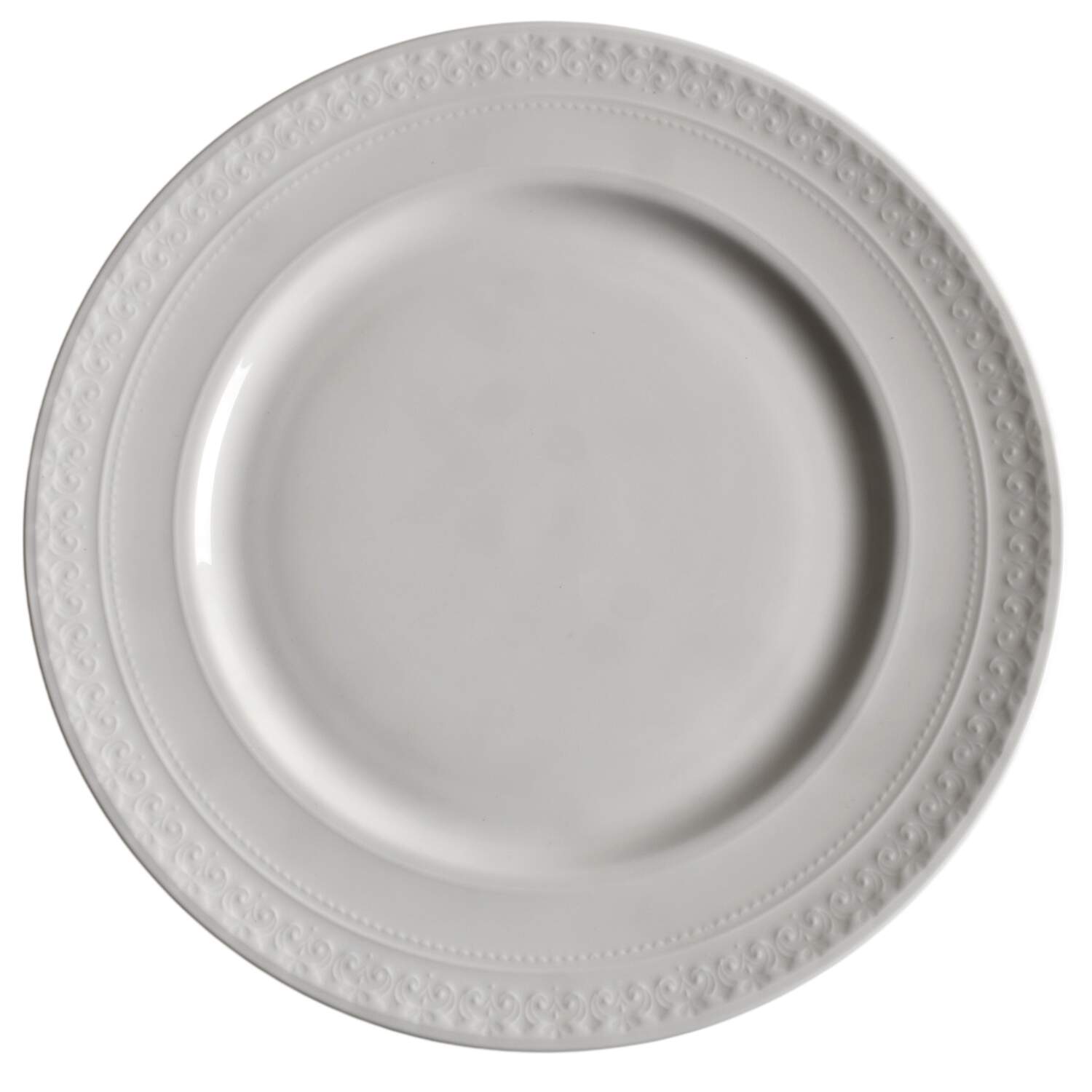 Embossed Crown Dinner Plate by Mikasa-1