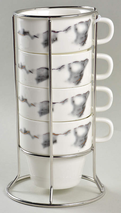 MR31 Stackable Mug - Set of 4 & Metal Holder by Maruggio-1