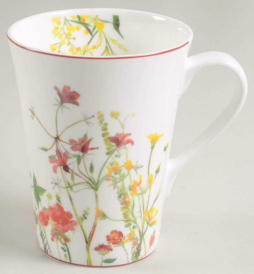 Wildflower Garden Red Mug by Mikasa-1