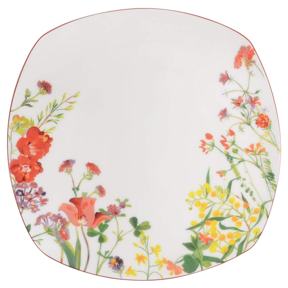 Wildflower Garden Red Square Dinner Plate by Mikasa-1