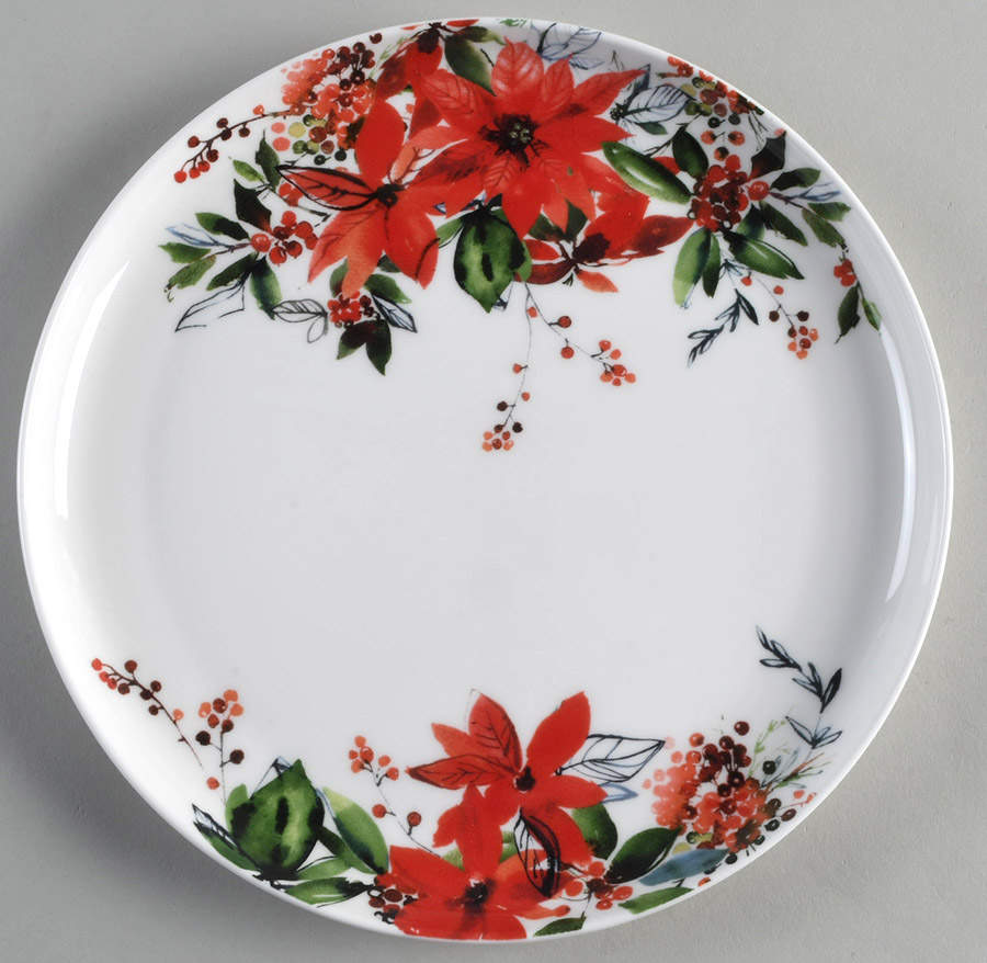 Winter Poinsettia Salad Plate by Mikasa-1