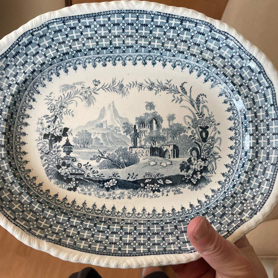The Gem 12" Oval Serving Platter by Minton & Boyle-1