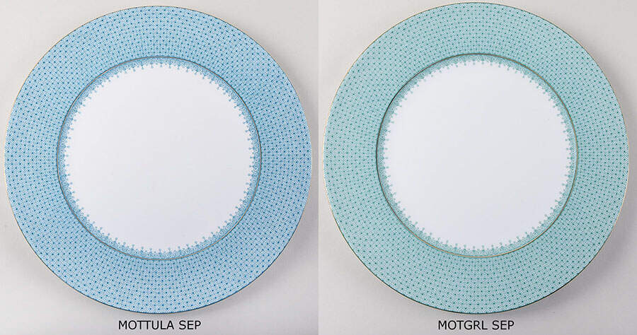 Turquoise Lace Service Plate (Charger) by Mottahedeh-1