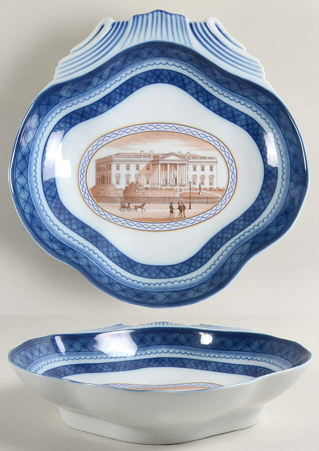 White House Shell Shaped Dish by Mottahedeh-1