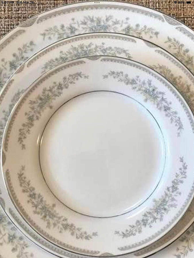 Georgian Blue Bread & Butter Plate by Mayfair (Japan)-1