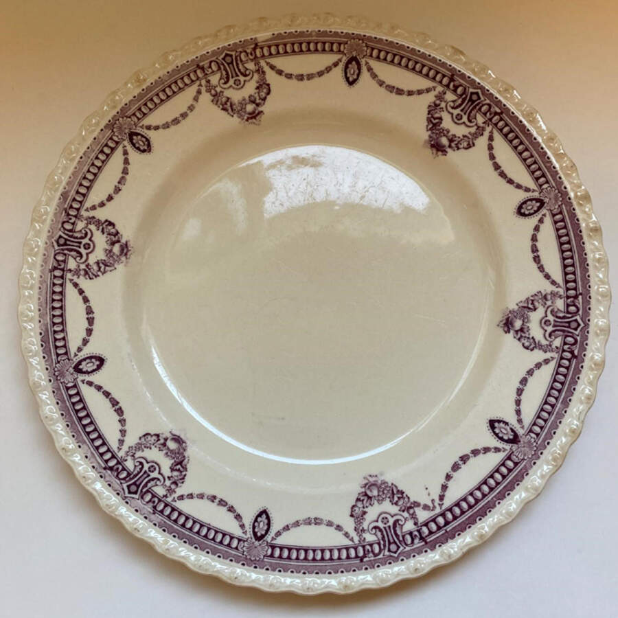 Florian Purple Dinner Plate by Myott Staffordshire-1