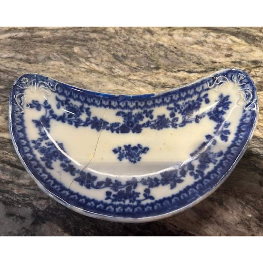Hudson (Flow Blue No Trim) Bone Dish by J & G Meakin-1