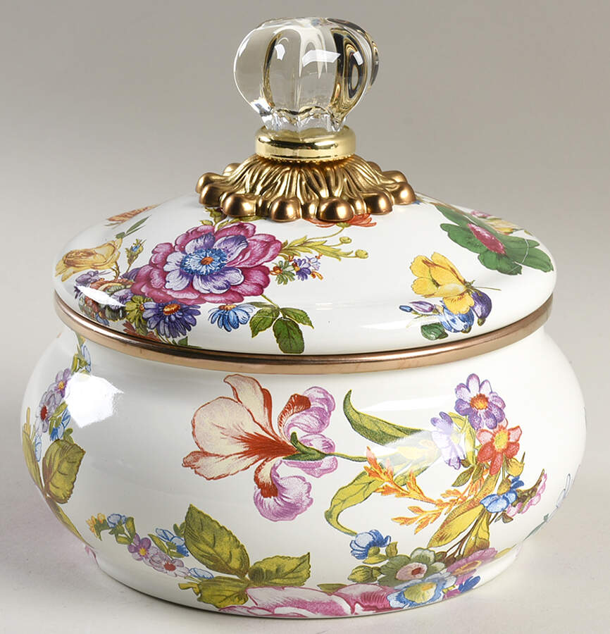 Flower Market (Enamelware) Squash Canister & Lid by MacKenzie-Childs-1