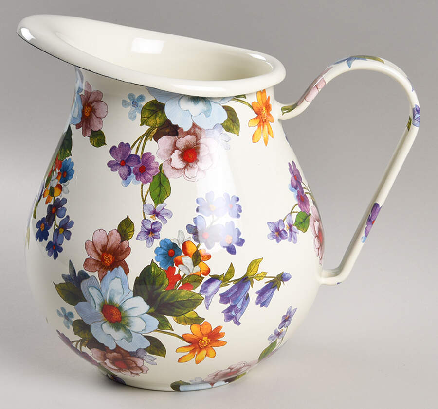 Flower Market (Enamelware) 96 Oz Pitcher by MacKenzie-Childs-1