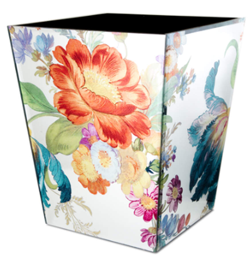 Flower Market (Enamelware) Medium Square Waste Basket by MacKenzie-Childs-1