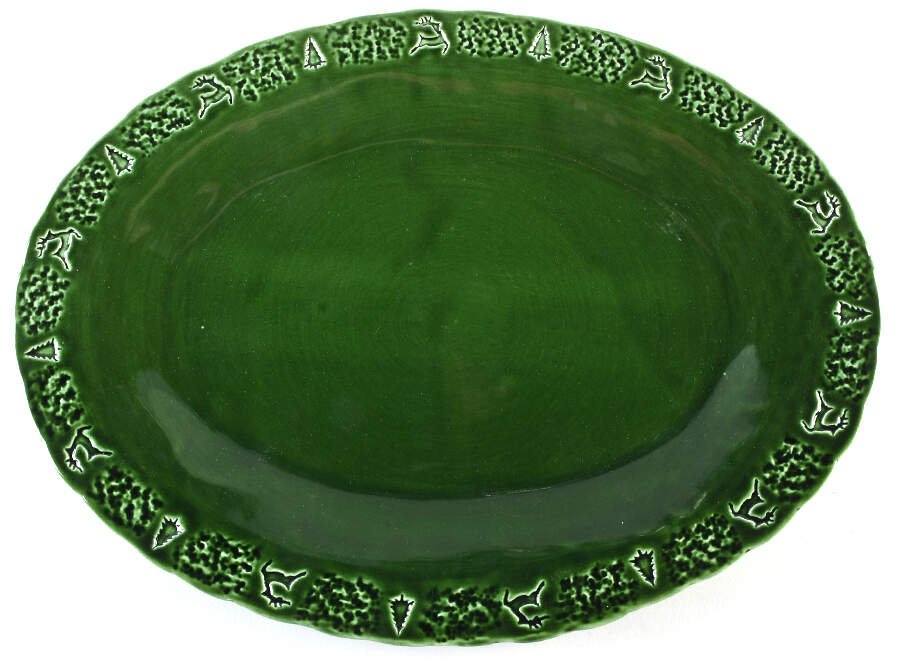 MLJ25 17" Oval Serving Platter by Maioliche Jessica-1
