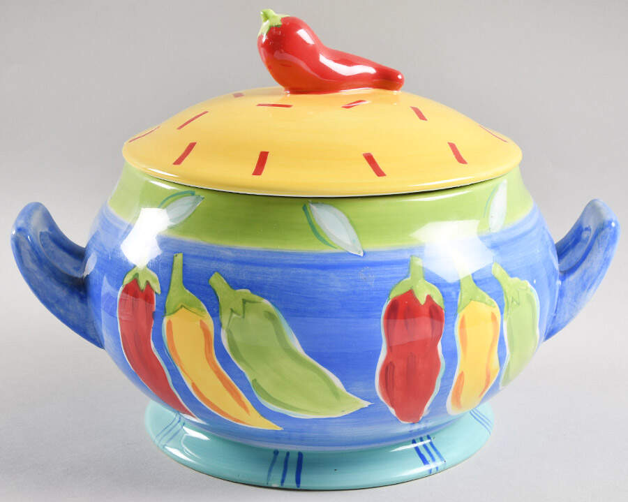 Chili Pepper 4 Quart Metal Covered Casserole by MSC-1