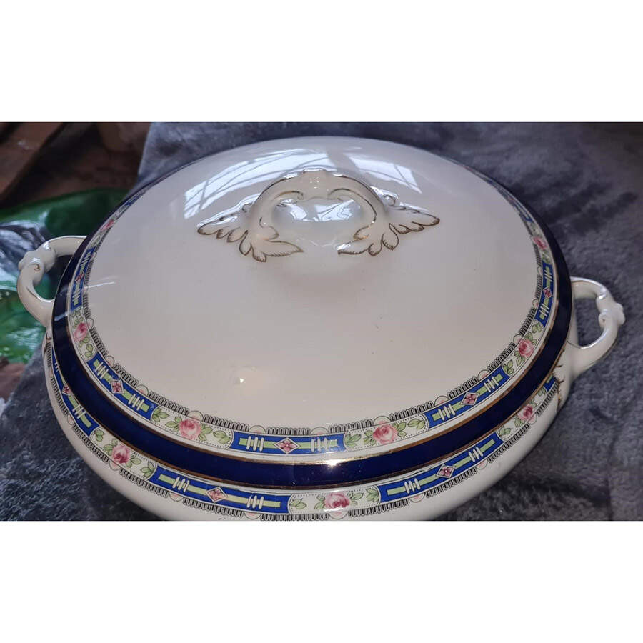 1750-1621 Round Covered Vegetable by Myott Staffordshire-1