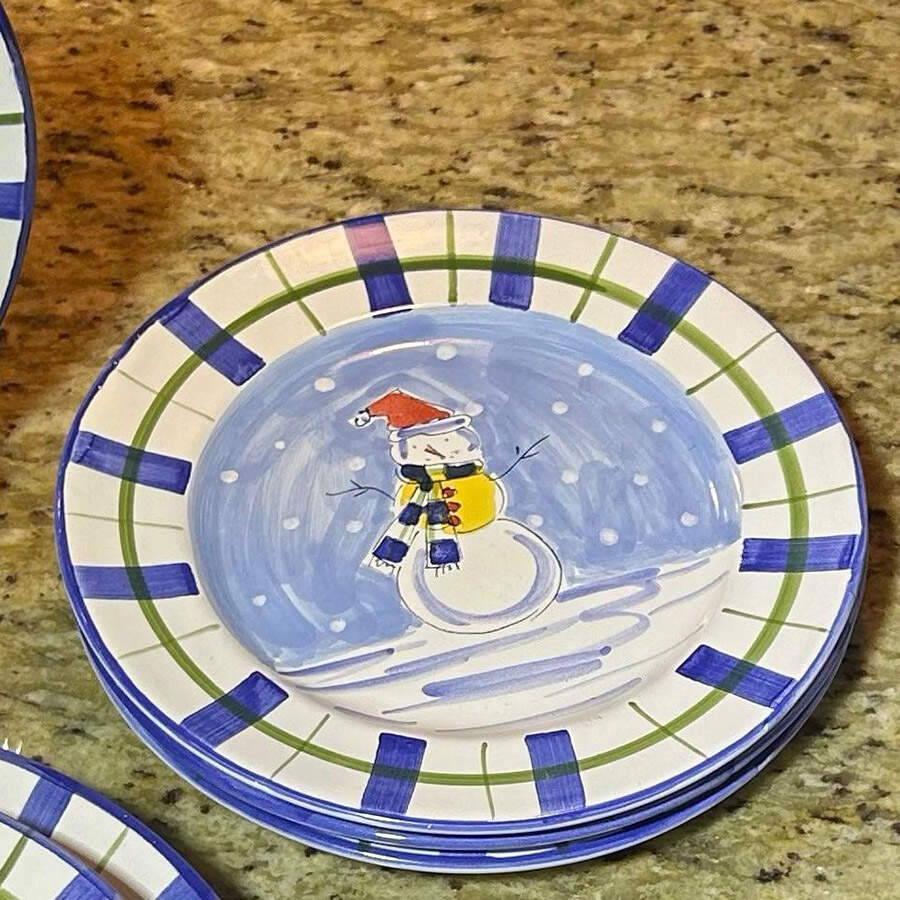 Snowman Trio Bread & Butter Plate by Mesa Intl-1