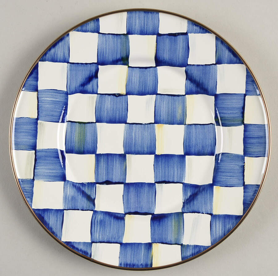 Royal Check (Enamelware&Accessories) Salad/Dessert Plate by MacKenzie-Childs-1