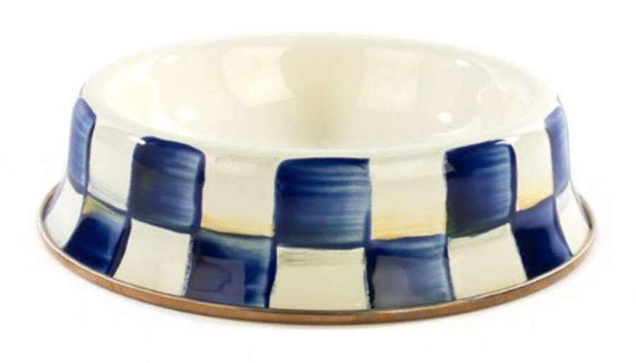 Royal Check (Enamelware&Accessories) Kitty Pet Bowl by MacKenzie-Childs-1