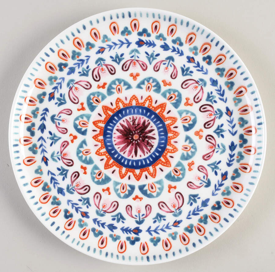 Painted Medallion Salad Plate by Mikasa-1