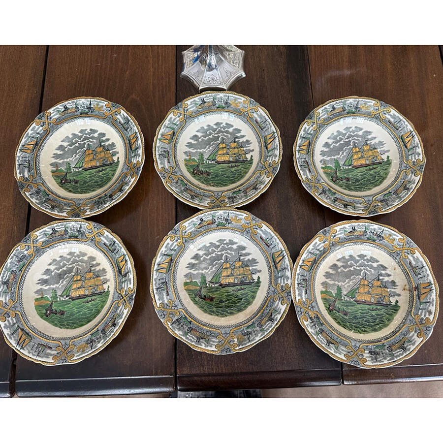 American Marine Multicolor Dinner Plate by Mason's-1