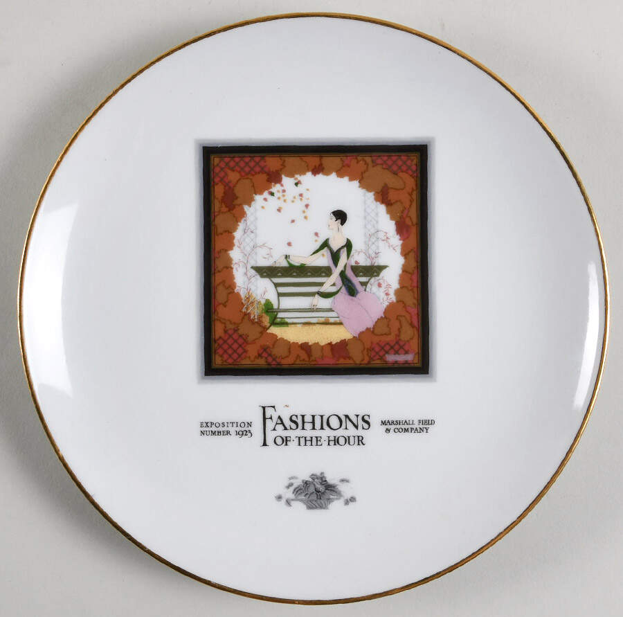 Fashions of the Hour Salad Plate by M F & Co (Marshall Fields)-1