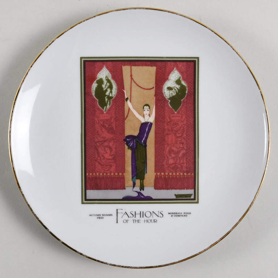 Fashions of the Hour Salad Plate by M F & Co (Marshall Fields)-1
