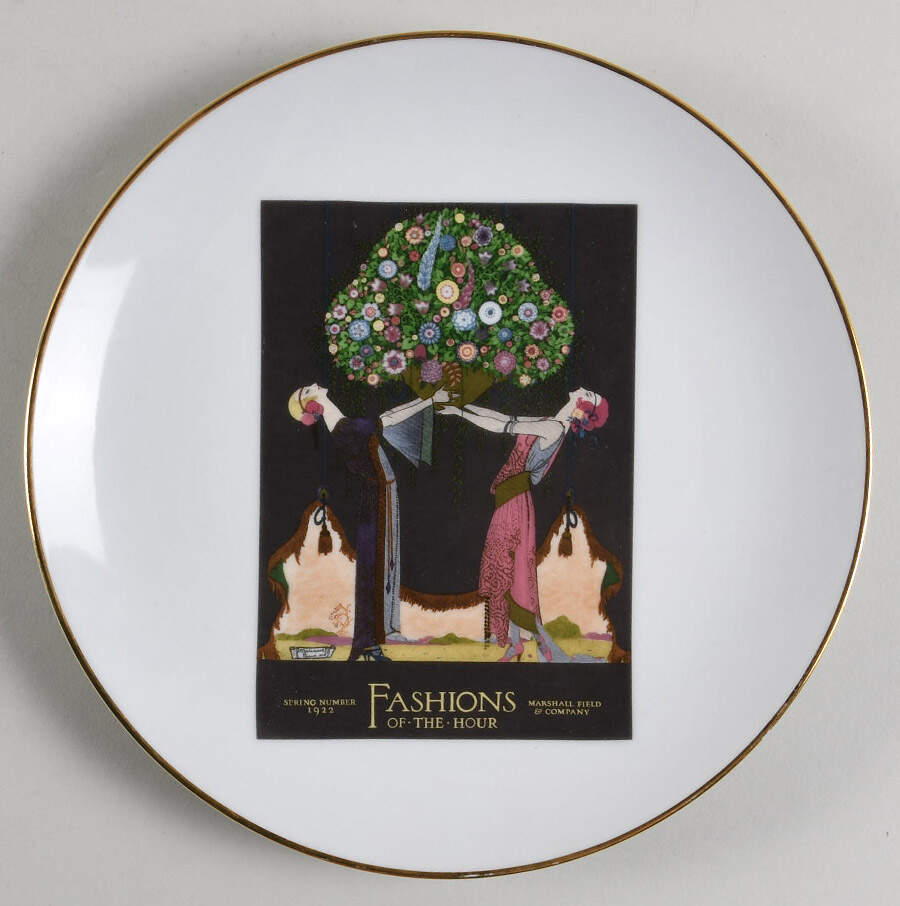 Fashions of the Hour Salad Plate by M F & Co (Marshall Fields)-1