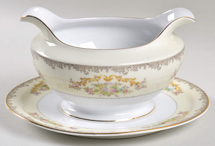 MEI1331 Gravy Boat with Attached Underplate by Meito-1