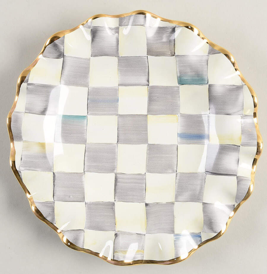 Sterling Check Salad/Dessert Plate by MacKenzie-Childs-1