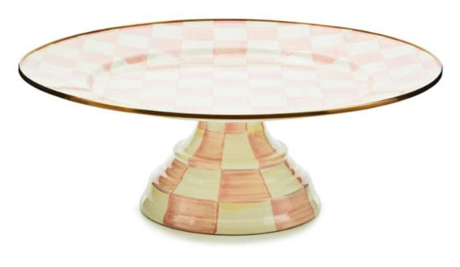 Rosy Check (Enamelware) 16" Diameter Pedistal Cake Stand by MacKenzie-Childs-1