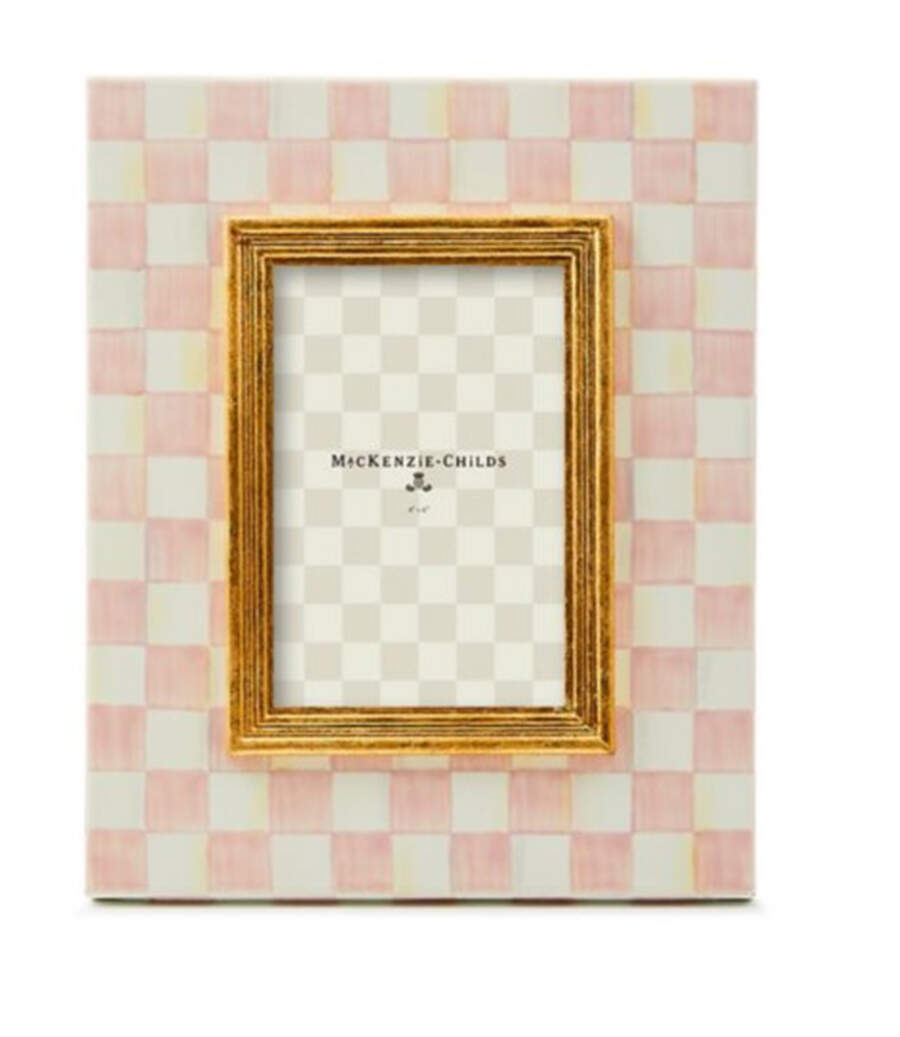Rosy Check (Enamelware) Frame-Holds 4" X 6" by MacKenzie-Childs-1