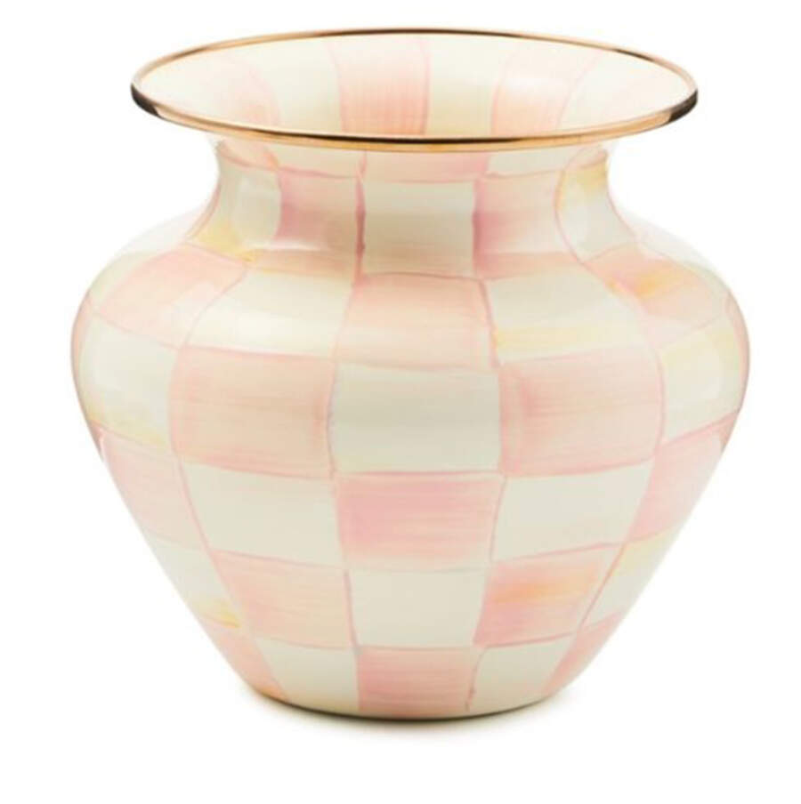 Rosy Check (Enamelware) 7" Vase by MacKenzie-Childs-1