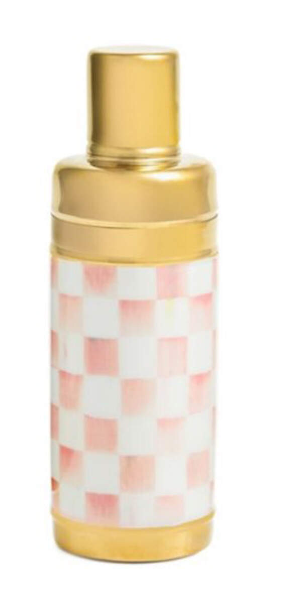 Rosy Check (Enamelware) Metal Cocktail Shaker & Lid by MacKenzie-Childs-1