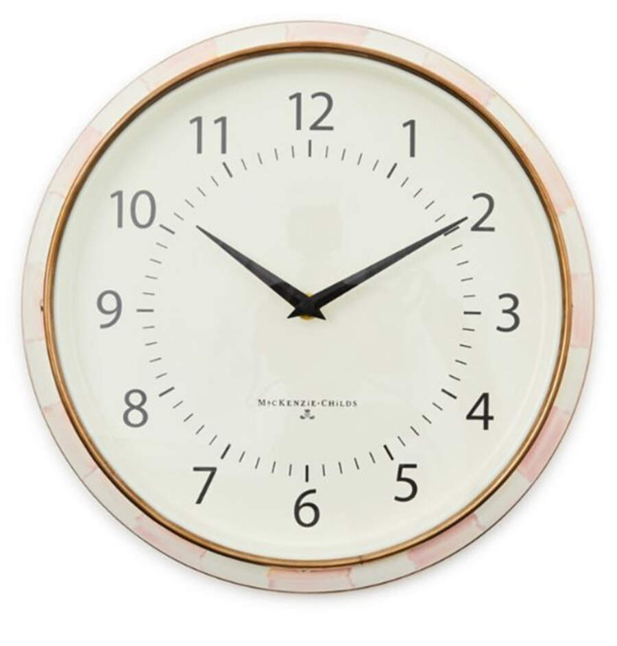 Rosy Check (Enamelware) Hanging Wall Clock by MacKenzie-Childs-1