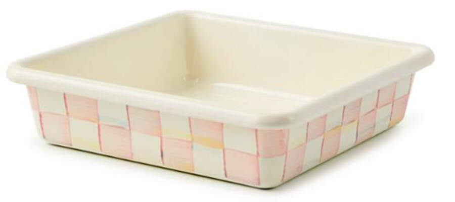 Rosy Check (Enamelware) 8" Square Baker by MacKenzie-Childs-1
