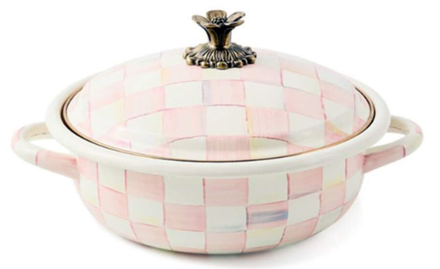 Rosy Check (Enamelware) 2.25 Qt Round Covered Casserole by MacKenzie-Childs-1