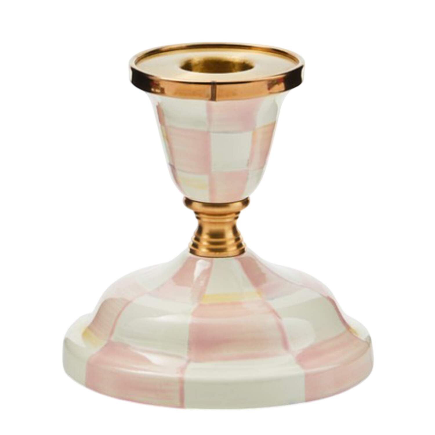 Rosy Check (Enamelware) Small Candlestick by MacKenzie-Childs-1