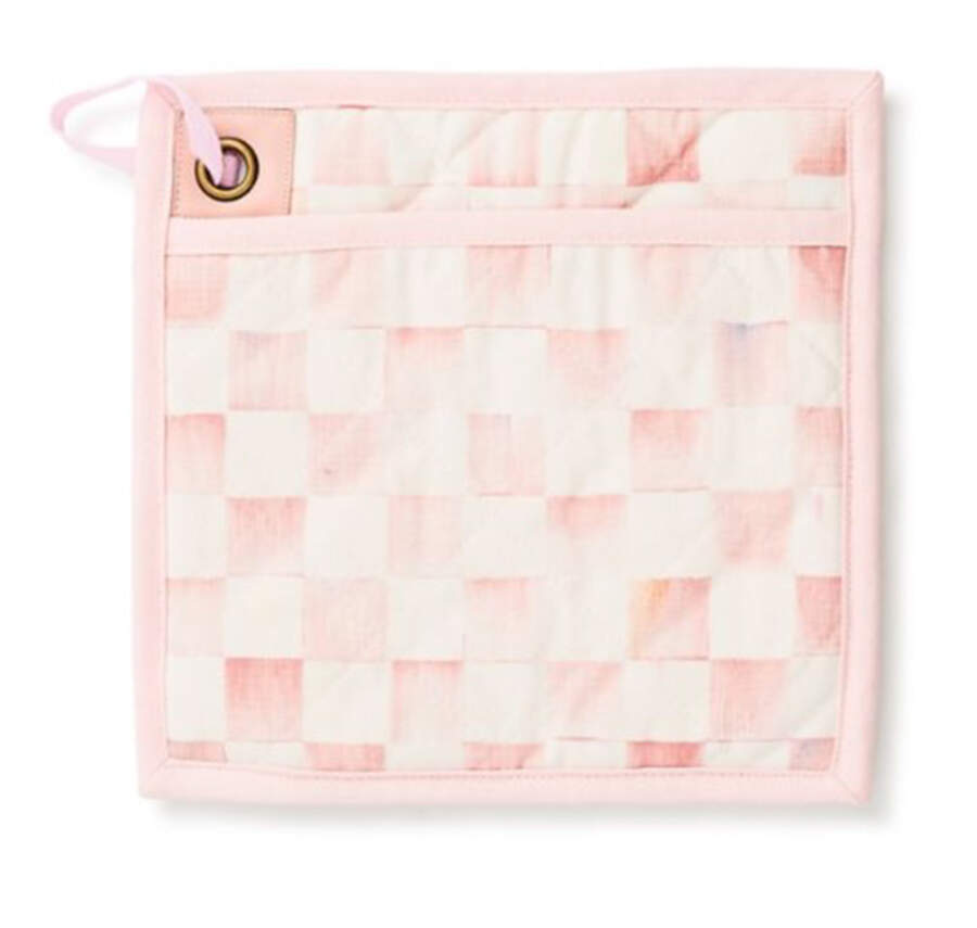 Rosy Check Cloth Potholder by MacKenzie-Childs-1