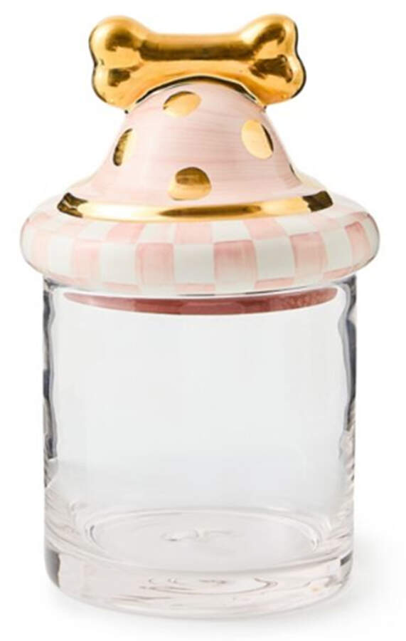 Rosy Check Dog Treats Canister & Lid by MacKenzie-Childs-1