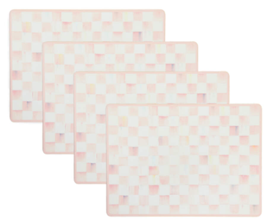 Rosy Check Corkboard Placemat - Set of 4 by MacKenzie-Childs-1