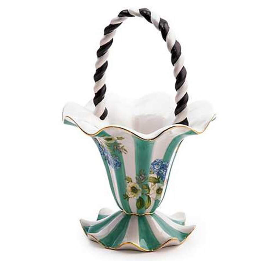 Wildflowers 8" Handled Basket by MacKenzie-Childs-1