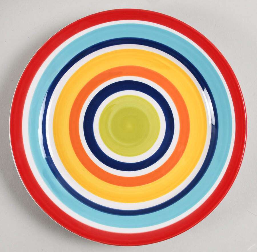 Multi Stripe Salad Plate by Mainstays-1