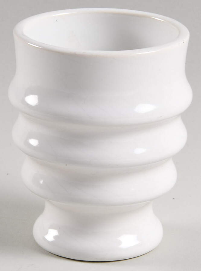 200-Ivory White (Glossy)-Rim 5 Oz No Handle Mug by Metlox - Poppytrail - Vernon-1