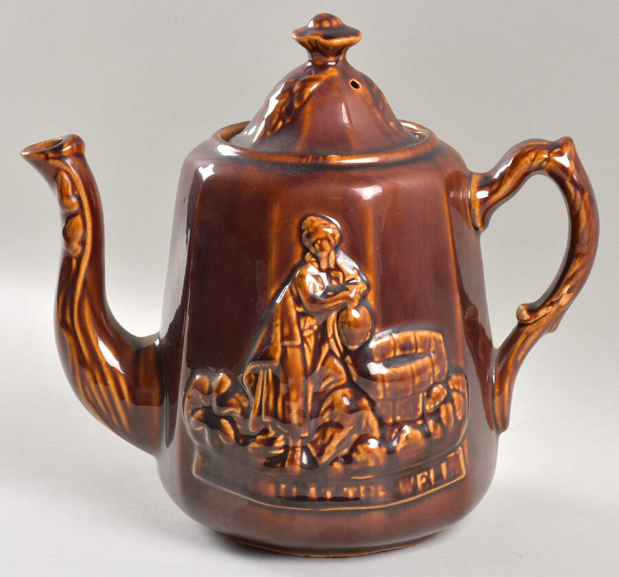 Rebekah at the Well Teapot & Lid by Mayer (American)-1