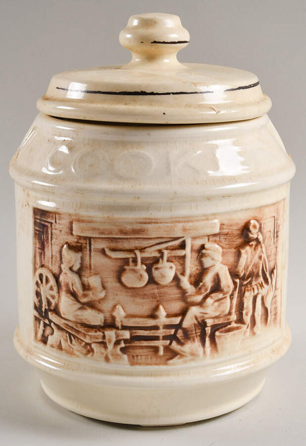 Early American (Frontier Family) Cookie Jar & Lid by Nelson McCoy-1