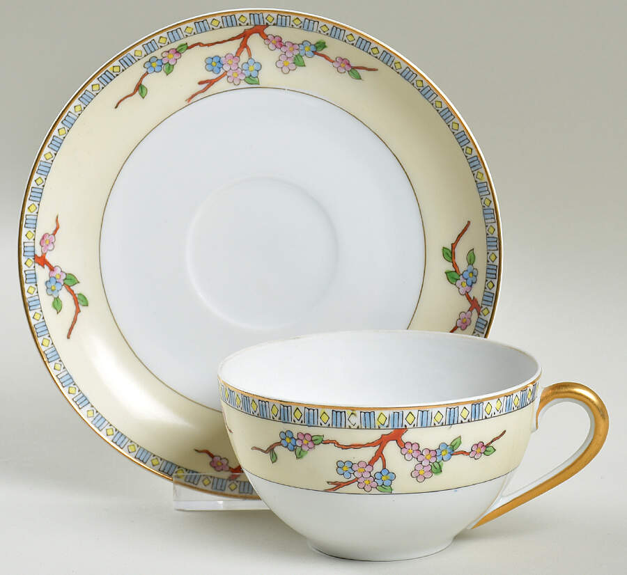 MEI1323 Flat Cup & Saucer Set by Meito-1