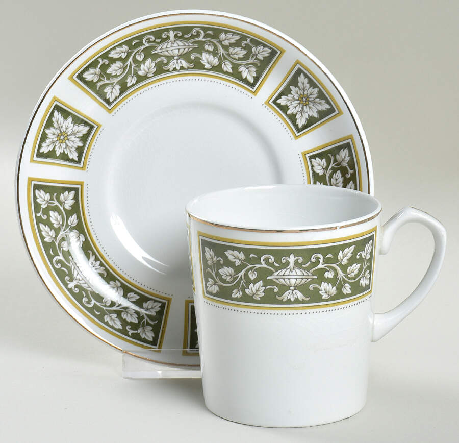 MEA479 Flat Cup & Saucer Set by Alfred Meakin-1