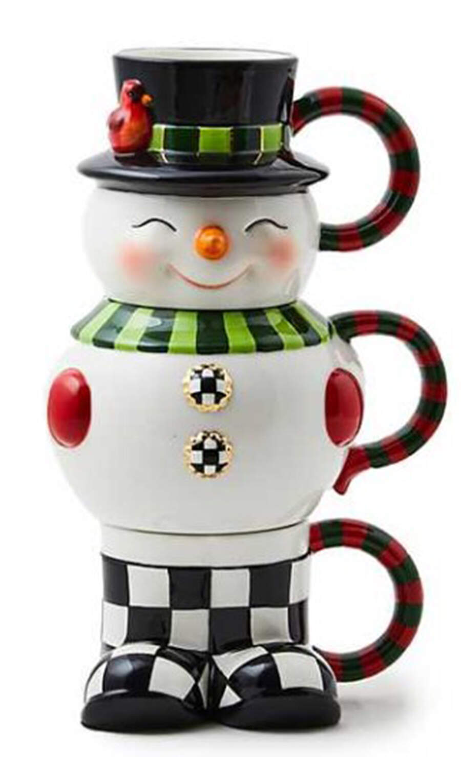 Cozy Christmas Stackable Figural Mug - Set of 3 Motifs by MacKenzie-Childs-1