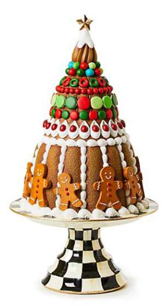 Bakeshop Resin Gingerbread Cake Tower Figurine by MacKenzie-Childs-1